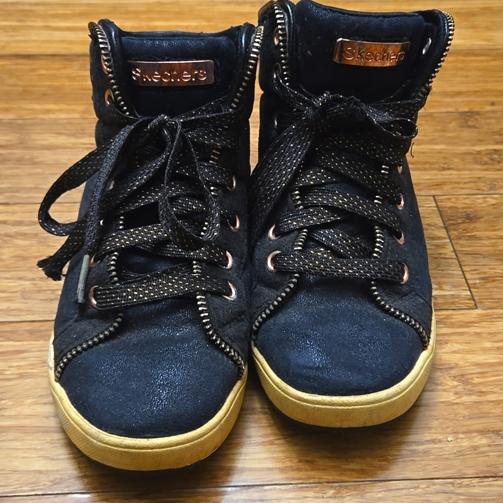 Girl’s Skechers Shoutouts Zipsters High Top Shoes